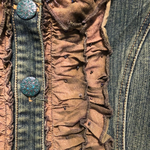 Vintage Beaded Denim Jacket - Picture 9 of 10